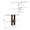 Tuhome Plego 69in W, 118in W Drawers Closet System, 5 Shelves, 4 Hanging Rods, Three Drawers, Dark Walnut CLC5363 - alternate 4